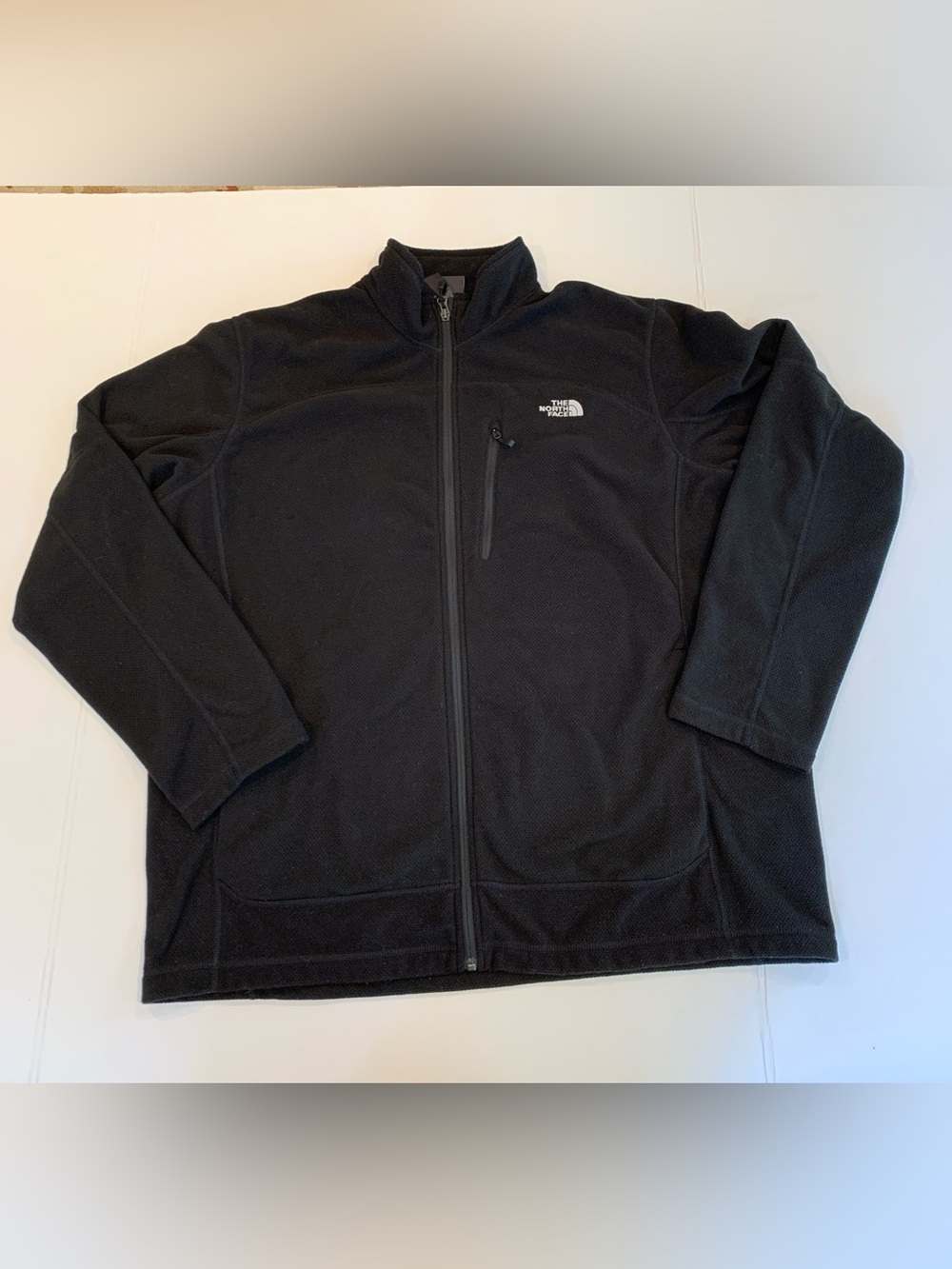 The North Face Men’s XXL Black Lightweight Full-Zip Stand Collar Fleece Jacket